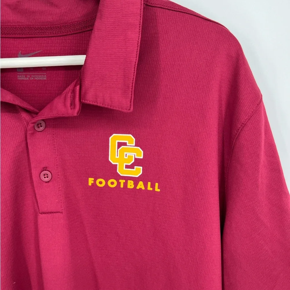 Nike‎ Carroll College Saints Football Polo Shirt – Men’s XL – Maroon Gold – NCAA